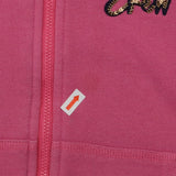 Hoodie pink fleece lined blue stripe cuffs