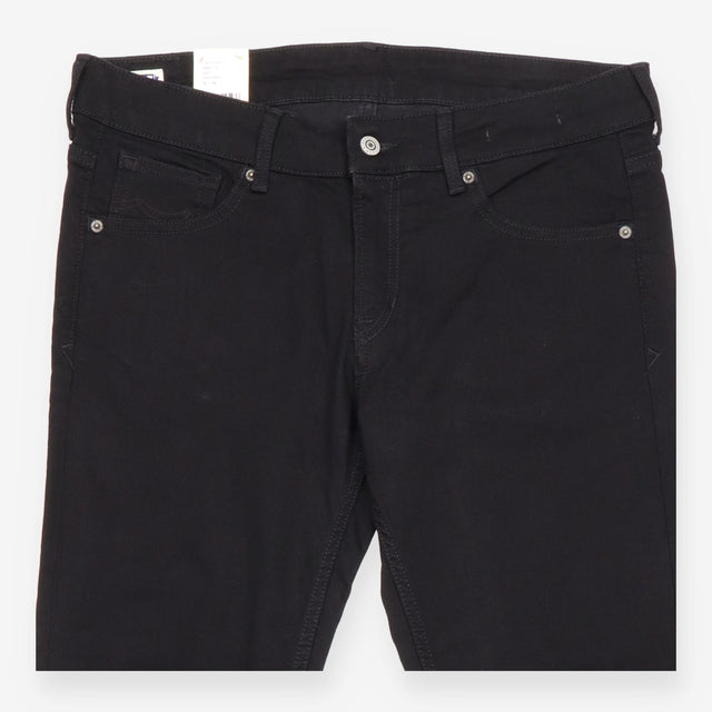 Jeans Black Rinse Mid Rise Slim Fit