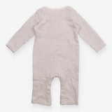 Sleepsuit grey and white stripe with red tractor a