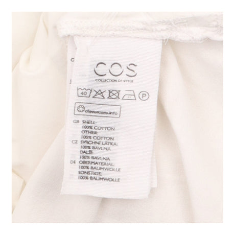 Shirt Popover Short Sleeve White Cotton Oversized