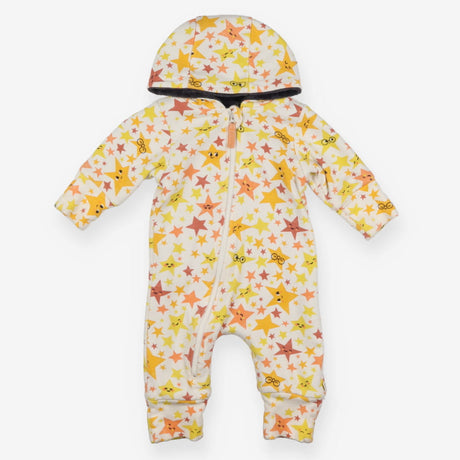 Onesies white with stars fleece lining