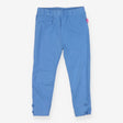 Light Blue Leggings Flower Buttons