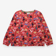 Sweatshirt Coral Red Deer Animal Print Long Sleeve