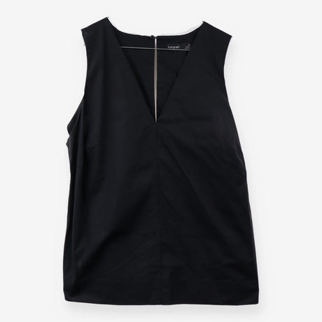 Black 100% Cotton Smart Sleeveless Vest Top