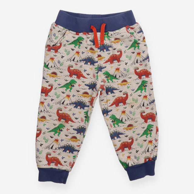 Jogger grey dinosaurs orange drawstring