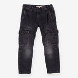 Trousers grey soft cord cargo