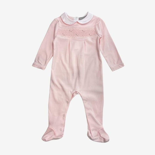 Pink Smocked Sleepsuit