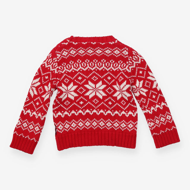 Red knit festive sweater
