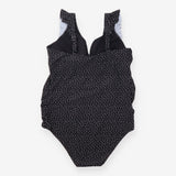 Black Polka Dot Ruffle Maternity Swimsuit