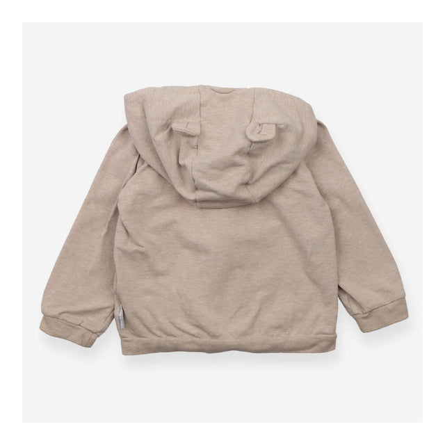 Cream Hoodie with Detachable Hood