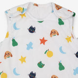 Sleeping Bag White Animals Fruit and Stars 2.5 Tog