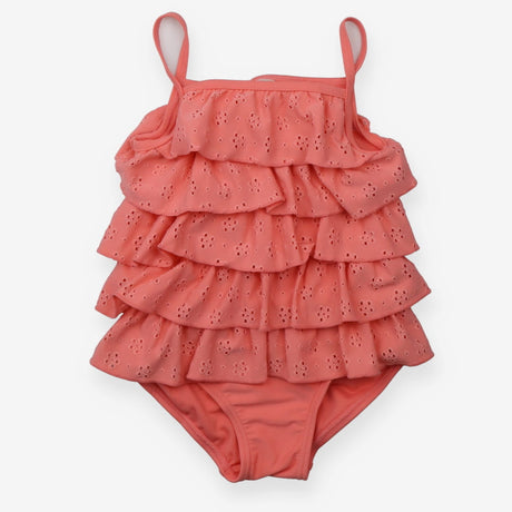 Pink frilly swimming costume