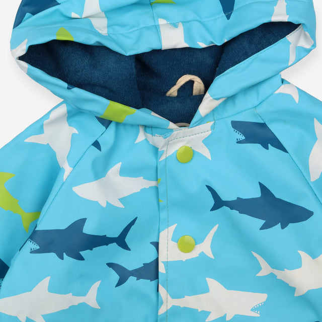 Raincoat blue sharks 