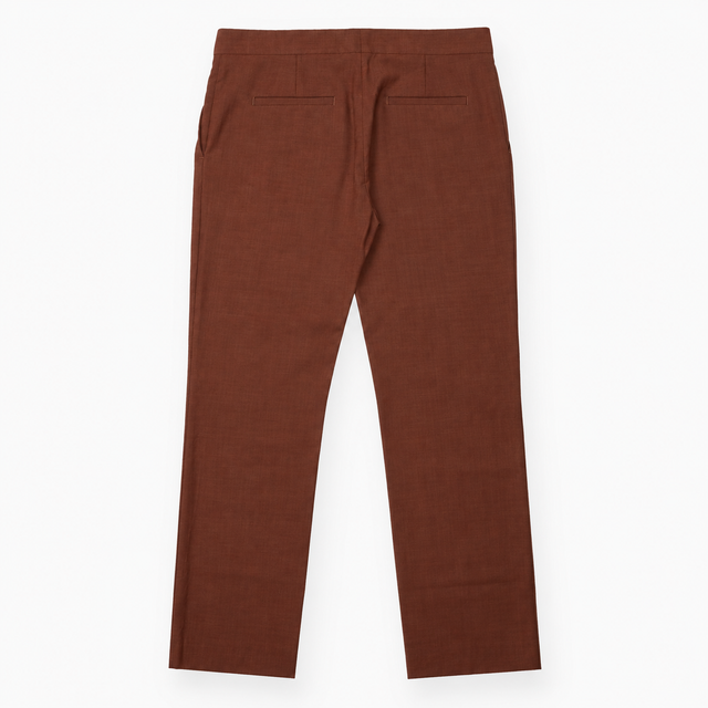 Trousers Brown Taupe Tailored Straight Leg Smart F