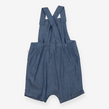 Blue Dinosaur Dungarees Colourful Buttons