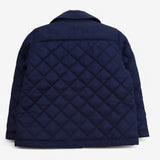 Quilted jacket with cord collar navy