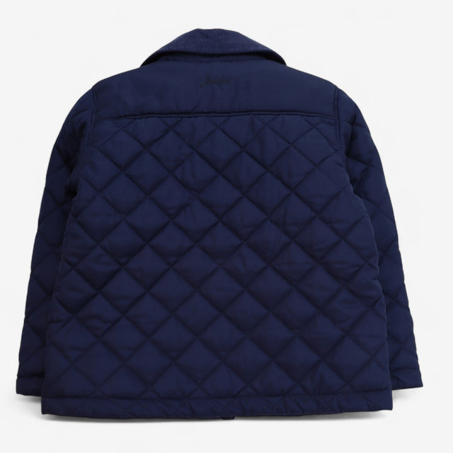 Quilted jacket with cord collar navy