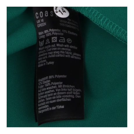 Midi Dress Emerald Green Cross Neck Sleeveless Fit