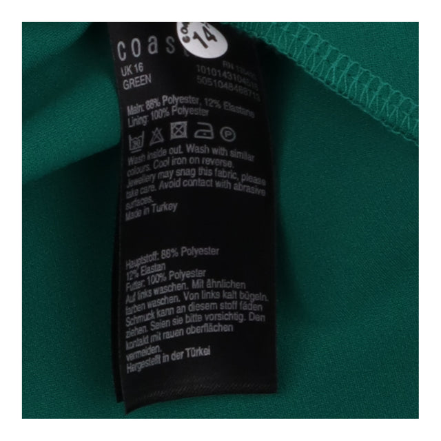 Midi Dress Emerald Green Cross Neck Sleeveless Fit