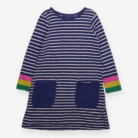 Blue Striped Long Sleeve Dress