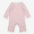 Footless Sleepsuit Pink with Flower Pattern