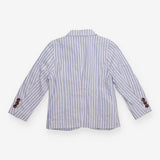 Blue and white stripe blazer