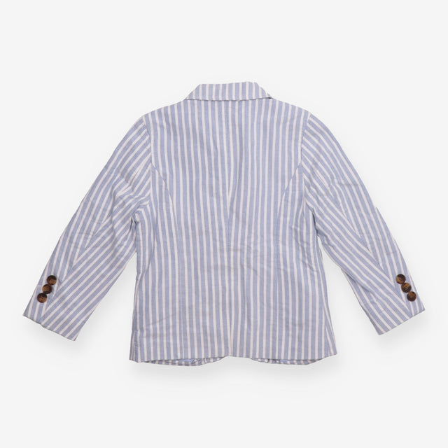 Blue and white stripe blazer