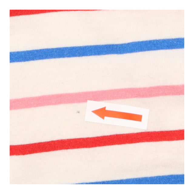 Pink Blue White Striped Cotton Breton Top