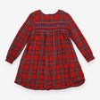 Dress Tartan Red with Embroidery in the Front