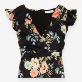 Dress Black Floral Maternity Nursing