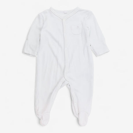 White Popper Sleepsuit
