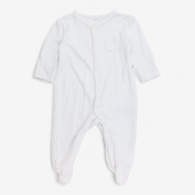 White Popper Sleepsuit