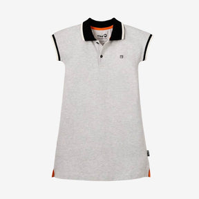Grey Marl Polo Dress