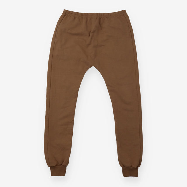 Cuffed Jogger Fleece Lined Brown with Cream Drawst