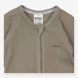 Wondersuit Khaki Green Waffle Zip Up
