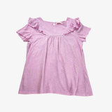 Pink tee with frill S/S arms