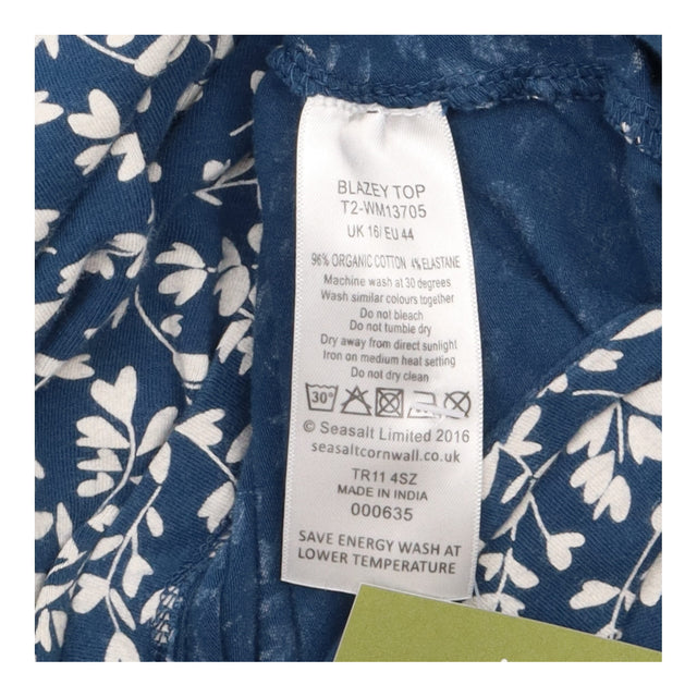 Top Navy Cream Berry Print Organic Cotton Stretch 