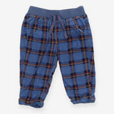 Trousers Pull On Blue Check
