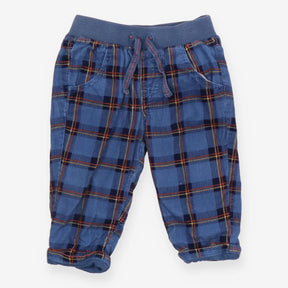 Trousers Pull On Blue Check