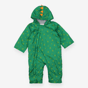 Pramsuit Green Dinosaur with Triangles