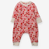 Sleepsuit Footless Cream with Hearts