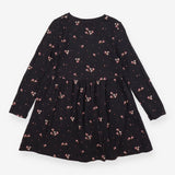 Dress long sleeve black floral