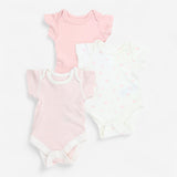 Bodysuits 3pcs Pink Patterned  
