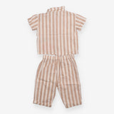 Cream Striped Baby Outfit