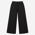 Wide Leg Joggers Black Drawstring Relaxed Trousers