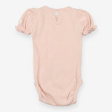 Bodysuit Short Sleeve Pink Frill