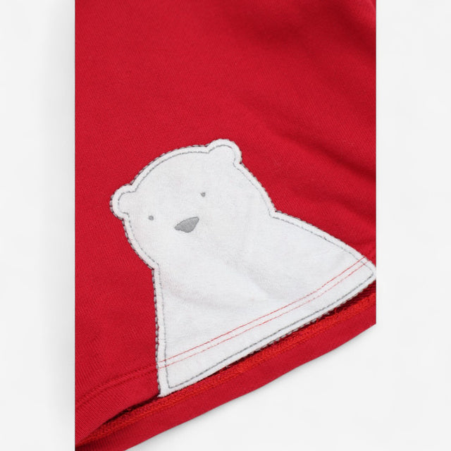Hoodie Red with Polar Bear