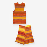 Knitted Vest Top & Shorts Co Ord Multicolour Space