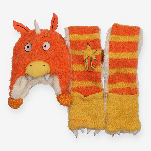 Julia Donaldson Zog hat and scarf orange