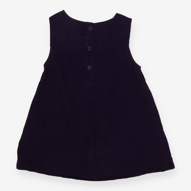 Pinafore cord purple houses